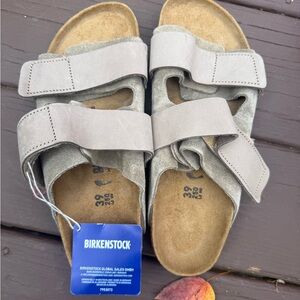 Birkenstock Light Gray Suede Sandals